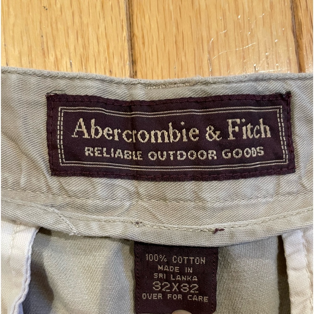 Vintage 90's Abercrombie & Fitch Khaki Pleated Pants Men 32x32 100%Cotton ☆RARE☆